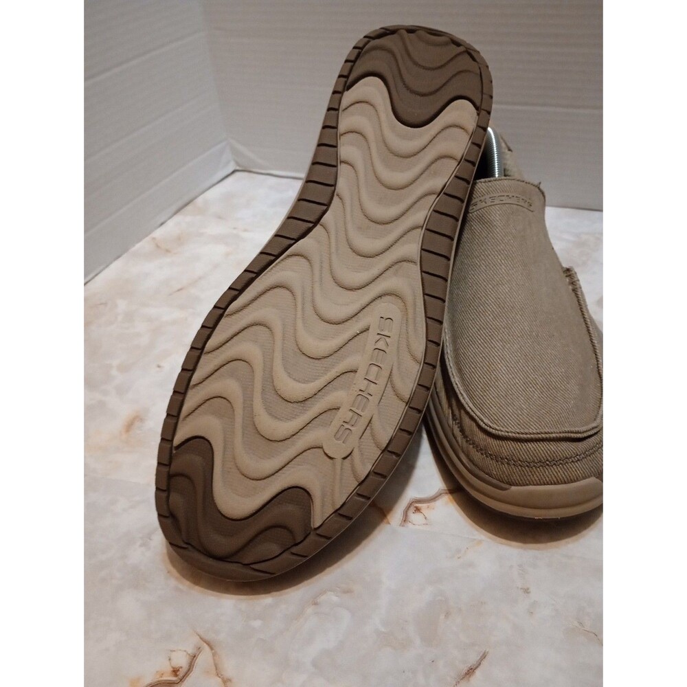 Skechers Arch Fit Melo Port Bow Shoes Taupe Mens Size 11.5 - Picture 6 of 6